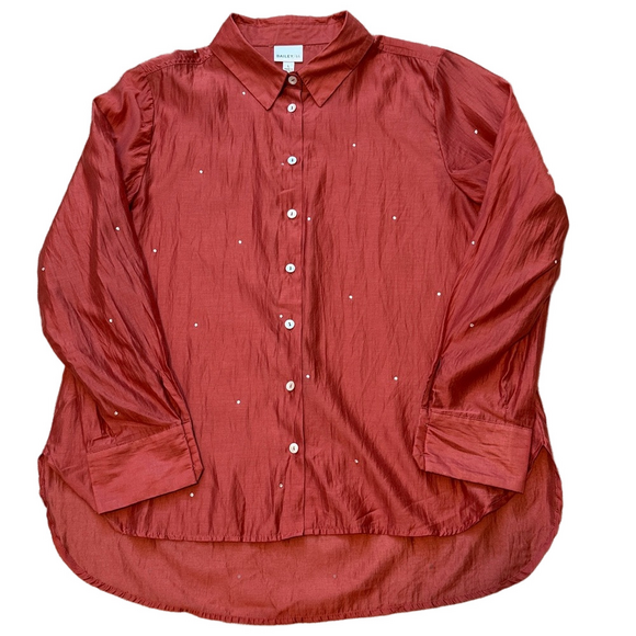 Bailey/44 rust blouse sz L - Picture 1 of 5